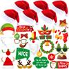 34 Pieces, Christmas Photo Props for Photoshoot | Santa Hat for Christmas Party Favors Pack of 6 | Christmas Photo Booth Props | Santa Claus Hat for Christmas Party Decorations | Santa Hats Adult view 1