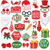 34 Pieces, Christmas Photo Props for Photoshoot | Santa Hat for Christmas Party Favors Pack of 6 | Christmas Photo Booth Props | Santa Claus Hat for Christmas Party Decorations | Santa Hats Adult view 2