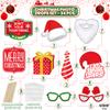 34 Pieces, Christmas Photo Props for Photoshoot | Santa Hat for Christmas Party Favors Pack of 6 | Christmas Photo Booth Props | Santa Claus Hat for Christmas Party Decorations | Santa Hats Adult view 4