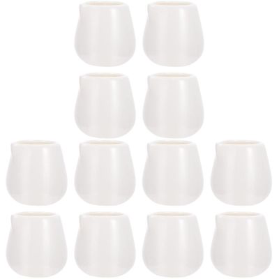 12pcs Creative Handleless Beverage Jugs for Coffee Juice and Yogurt Drip Spout Design for Easy Pouring for Home and Cafe Use