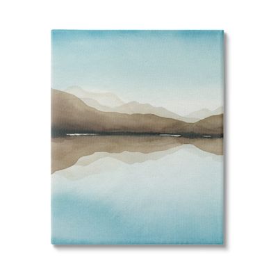 Stupell Industries Modern Mountains Lake Reflection Canvas Wall Art, Design by Grace Popp