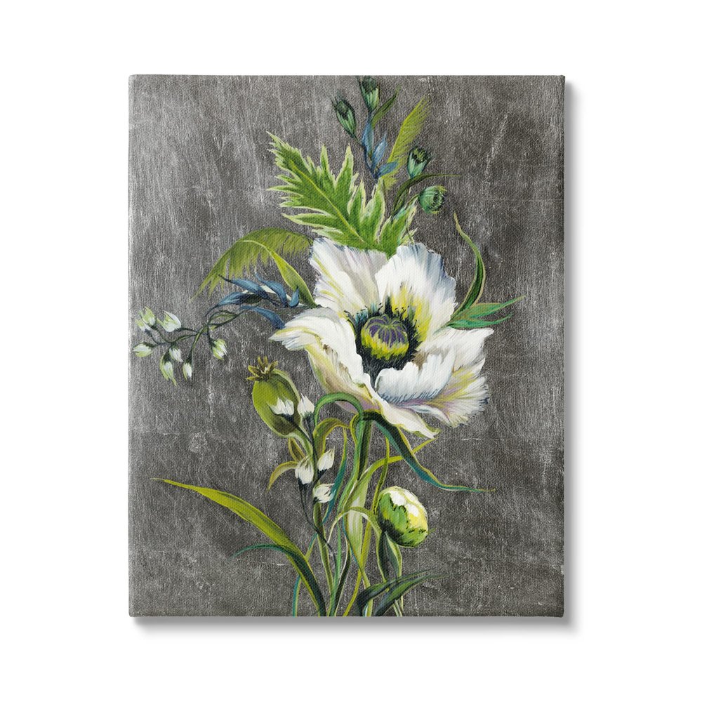 Stupell Industries Detailed Flower Buds Bloom Canvas Wall Art, Design by Liz Jardine