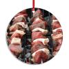 BBQ Lamb Skewers Christmas Ornaments Funny Food Ornament for Christmas Tree Decor BBQ Barbecue Personalized Christmas Ornaments 2022 Clear Acrylic Hanging Ornaments Keepsake New Year Gifts view 3
