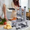 Rismanor Commercial French Fries Cutter 1/4 3/8 6 Wedges 6 Wedges to Core Stainless Steel Blades Potato Slicer Fruit Chopper for Restaurant Home Kitchen Cutting, Sliver view 3