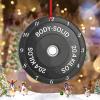 Barbell Weight Plate Fitness Lovers Personalized Christmas Ornaments 2022 Barbell Ornaments for Christmas Trees Acrylic Christmas Ornaments Keepsake Gifts for Wedding Anniversary Holiday Pendants view 1