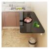 OCAZI Wall Mounted Folding Table Fold Down Floating Desk Laundry Folding Table Wall Mounted Table, Drop Leaf Tables for Small Spaces Wall Mounted Desk for Home Gift 90x30cm/35x12in Black view 1