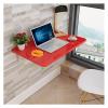 OCAZI Wall Mounted Folding Table Fold Down Floating Desk Laundry Folding Table Wall Mounted Table, Drop Leaf Tables for Small Spaces Wall Mounted Desk for Home Gift 90x30cm/35x12in red view 1