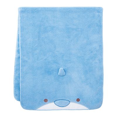 Libuhahato 17811-61 Hair Drying Towel, Animal Squishy Towel, Dolphin (Total Length: Approx. 39.4 inches (100 cm), Absorbent, Quick Drying, Soft