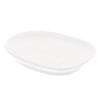 GLEAVI Ceramic Soap Dish Holder Simple-Shaped Bathroom Soap Rack Jewelry Dish High-Grade Ceramic Easy to Clean Self-draining Design Sponges White view 1