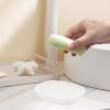 GLEAVI Ceramic Soap Dish Holder Simple-Shaped Bathroom Soap Rack Jewelry Dish High-Grade Ceramic Easy to Clean Self-draining Design Sponges White view 2