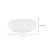 GLEAVI Ceramic Soap Dish Holder Simple-Shaped Bathroom Soap Rack Jewelry Dish High-Grade Ceramic Easy to Clean Self-draining Design Sponges White view 4