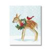 Stupell Industries Snowy Deer Holiday Cardinal Canvas Wall Art, Design by Laura Marr view 1