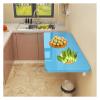 OCAZI Wall Mounted Folding Table Fold Down Floating Desk Laundry Folding Table Wall Mounted Table, Drop Leaf Tables for Small Spaces Wall Mounted Desk for Home Gift 90x30cm/35x12in Blue view 1