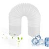 3Metre PP Air Conditioner Hose Stretchable Mobile Air Conditioning Exhaust Pipe Left Rotation Heat Exhaust Steel CCW Thread Vent Hose for Conditioner Repair(150mm/5.91in) view 1