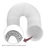 3Metre PP Air Conditioner Hose Stretchable Mobile Air Conditioning Exhaust Pipe Left Rotation Heat Exhaust Steel CCW Thread Vent Hose for Conditioner Repair(150mm/5.91in) view 4