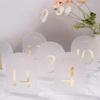 UNIQOOO Frosted Arch Wedding Table Numbers 1-20, Gold Foil Printed 5x7 Acrylic Display Signs and Holders, Pack of 20, Perfect for Centerpiece, Reception, Decoration, Party, Anniversary, Event view 1