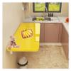 OCAZI Wall Mounted Folding Table Fold Down Floating Desk Laundry Folding Table Wall Mounted Table, Drop Leaf Tables for Small Spaces Wall Mounted Desk for Home Gift 50x50cm/20x20in Yellow view 1