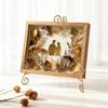 HEMYLU Gold Plate Stand, 10 Inch Decorative Holder for Displaying Platters, Heavy-Duty Metal Easel Stand for Picture, Photo Frame, Books and Round Objects, 1-Pack view 3