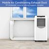 3Metre PP Air Conditioner Hose Stretchable Mobile Air Conditioning Exhaust Pipe Left Rotation Heat Exhaust Steel CCW Thread Vent Hose for Conditioner Repair(130mm/5.12in) view 3