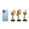 3 Pcs Gold Thinker Statues Sculptures for Home Decor, Golden Statues Table Decor Accents, House Decorations for Living Room Bedroom Office, Bookshelf Decorative Objects view 2