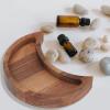 DAADUN Moon Tray Crystal Holder, Display Your Crystals & Healing Stones, Crescent Moon Tray for Crystals, Crystal Holder for Stones, Crystal Tray Wooden Box Crystal Shelf Display view 4