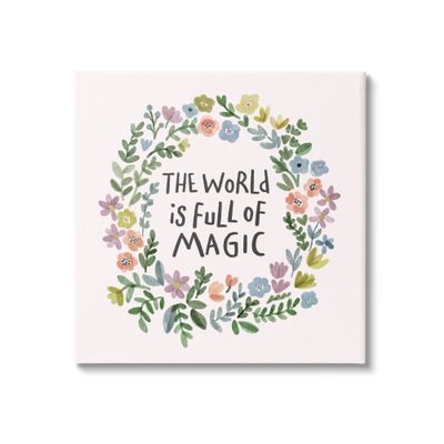 Stupell Industries World Is Full Of Magic Wreath Canvas Wall Art, Design by Nina Muis Surface Design