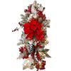 LUOZZY Christmas Glowing Wreath Luminous Xmas Wreath Decoration Christmas Home Hanging Ornaments, 60 * 30CM view 1