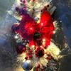 LUOZZY Christmas Glowing Wreath Luminous Xmas Wreath Decoration Christmas Home Hanging Ornaments, 60 * 30CM view 3