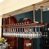 Wine Rack Wine Glass Rack, Wine Glass Hanger Rack Under Cabinet Stemware Wine Glass Holder Storage Hanger for Bar Kitchen Cabinet Iron Hanging Wine Glass Rack Adjustable Height view 1