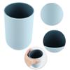 VOCOSTE 2Pcs Bathroom Toothbrush Cups, Blue and Gray, 4.33''x2.76'' 350ml view 3