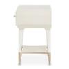 Michael Amini La Rachelle Beige 1-Drawer Nightstand with Acrylic Handle Solid and Manufactured Wood Birch Storage Table for Bedroom Organization and Elegant Dcor view 4