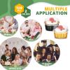 120 Pcs Aluminum Foil Baking Cups Mini Cake Pans with Lids 5 oz Cupcake Liners Disposable Muffin Tins Wrappers Baking Foil Ramekins Pans Aluminum Cupcake Cups for Birthday Party(Multicolor) view 4