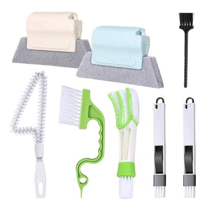 Window Cleaner Tool 8 Pcs Hand-held Groove Gap Cleaning Tools Window Groove Cleaning Brush for Corner Crevice Tile Lines Shutter Keyboard Car