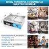 IRONWALLS Commercial Griddle Electric 22, 3000W Electric Flat Top Grill, Stainless Steel Countertop Electric Griddle Nonstick with 122~572Adjustable Temperature Control for Restaurant Kitchen view 2