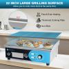 IRONWALLS Commercial Griddle Electric 22, 3000W Electric Flat Top Grill, Stainless Steel Countertop Electric Griddle Nonstick with 122~572Adjustable Temperature Control for Restaurant Kitchen view 3