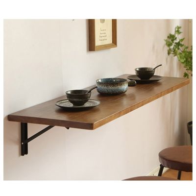 XLTFUC Wall Desk, Mounted Floating Table, Folding Desks, Fold Down Dining Tables, Foldable Hanging Workbench, Drop-Leaf Walldesk, for Small Spaces, Bar (Size : 120X40CM)