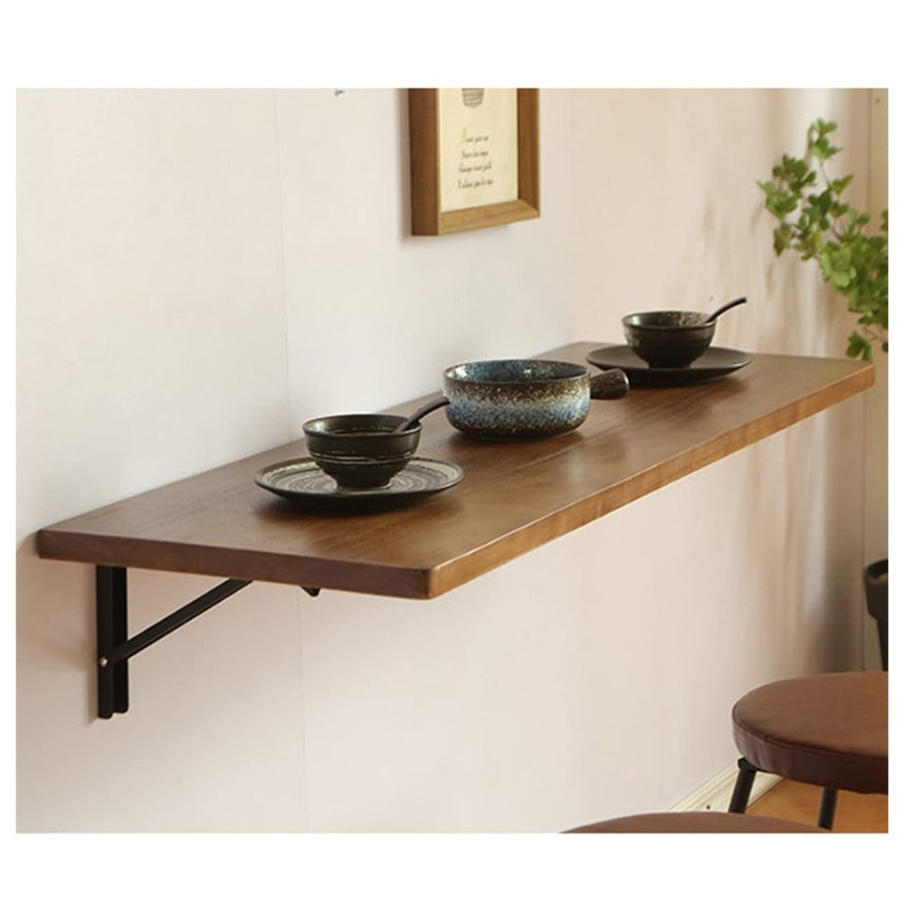 XLTFUC Wall Desk, Mounted Floating Table, Folding Desks, Fold Down Dining Tables, Foldable Hanging Workbench, Drop-Leaf Walldesk, for Small Spaces, Bar (Size : 120X40CM)