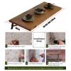 XLTFUC Wall Desk, Mounted Floating Table, Folding Desks, Fold Down Dining Tables, Foldable Hanging Workbench, Drop-Leaf Walldesk, for Small Spaces, Bar (Size : 120X40CM) view 3
