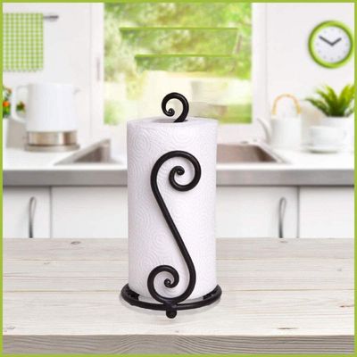 Paper Towel Holder//Decorative Wrought Iron Holder//Toilet Paper Holder Handcrafted