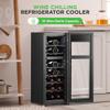 Nutrichef 18 Bottle Wine Fridge | Dual Zone Wine Chiller | Adjustable Temperature 41F to 64F | Ultra Quiet Operation | Wine Cooler For Home & Office | Free Standing 32x11x23 IN | Black view 2