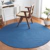 SAFAVIEH Braided Collection Area Rug - 5' Round, Blue, Handmade Country Farmhouse, Ideal for High Traffic Areas in Living Room, Bedroom (BRD403M) view 1