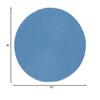SAFAVIEH Braided Collection Area Rug - 5' Round, Blue, Handmade Country Farmhouse, Ideal for High Traffic Areas in Living Room, Bedroom (BRD403M) view 2