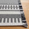 SAFAVIEH Area Rug 8x10 - Augustine Collection - Large - Ivory & Black, Cotton Geometric Fringe Design, Easy Cleaning, Ideal for Living Room, Bedroom, Office, Dining Space (AGT505Z) view 4