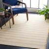 SAFAVIEH Area Rug 8x10 - Augustine Collection - Large - Ivory & Yellow, Cotton Stripe Fringe Design, Easy Cleaning, Ideal for Living Room, Bedroom, Office, Dining Space (AGT501C) view 1