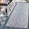 SAFAVIEH Washable Rug Outdoor Courtyard Collection - 2'3" x 14' Runner, Ivory & Navy, Non-Shedding & Easy Cleaning, Ideal for Patio, Entryway, Mudroom, Hallway, Kitchen (CY8505-53412) view 1