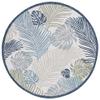 SAFAVIEH Washable Rug Outdoor Courtyard Collection - 6'7" Round, Beige & Green Blue, Non-Shedding & Easy Cleaning, Ideal for Patio, Backyard, Mudroom (CY9621-53424) view 2