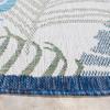 SAFAVIEH Washable Rug Outdoor Courtyard Collection - 6'7" Round, Beige & Green Blue, Non-Shedding & Easy Cleaning, Ideal for Patio, Backyard, Mudroom (CY9621-53424) view 4