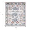 SAFAVIEH Washable Rug Bayside Collection - 8' x 10', Grey & Blue, Easy Cleaning, Ideal for in Living Room, Bedroom, Home Office, Dining Space (BAY106G) view 2