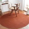 SAFAVIEH Braided Collection Area Rug - 5' Round, Rust, Handmade Country Farmhouse, Ideal for High Traffic Areas in Living Room, Bedroom (BRD403P) view 2