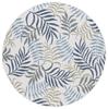 SAFAVIEH Washable Rug Outdoor Courtyard Collection - 6'7" Round, Beige & Green Blue, Non-Shedding & Easy Cleaning, Ideal for Patio, Backyard, Mudroom (CY9631-53424) view 3